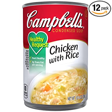 Campbell's Condensed Healthy Request Chicken with Rice Soup, 10.5 oz. Can (Pack of 12)