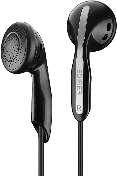 Edifier H180 Hi-Fi Stereo Earbuds Headphone - Classic Earbud Style Headphones - Black