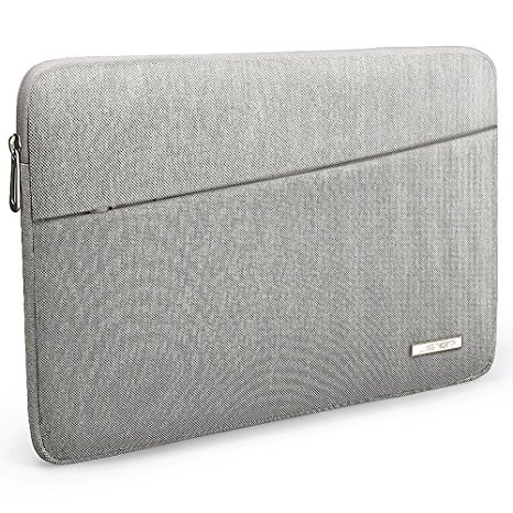 JSVER 13.3 Inch Laptop Sleeve Cover Notebook Carrying Case Protector Bag for Apple Macbook Air 13, Splash-proof Fabric Grey