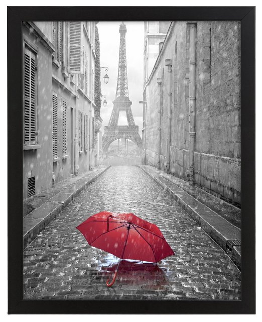 A5 (14.8cm x 21cm) Black Wood Picture Frame with Glass Front - Made to Display Pictures A5 - Hanging Hardware Included
