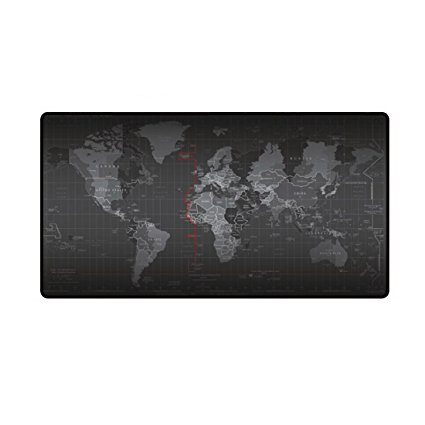 Mouse Pad, JJseason Gaming Mouse Pad Large Computer Mouse Mat Anti-slip Mouse Pads Waterproof Mousepad (World Map)