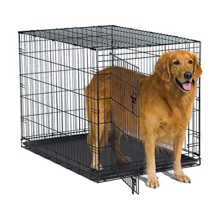 New World Crates Single Door Dog Crate, Black, 42" x 30" x 28"