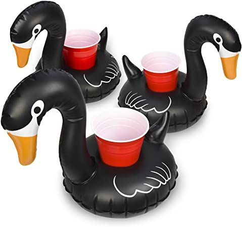 GoFloats Inflatable Pool Drink Holders (3 Pack) Designed in the US | Huge Selection from Unicorn, Flamingo, Palm and More | Float Your Hot Tub Drinks In Style