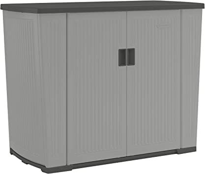 Suncast Backyard Oasis Outdoor Storage Unit, 130 Gallons, Peppercorn