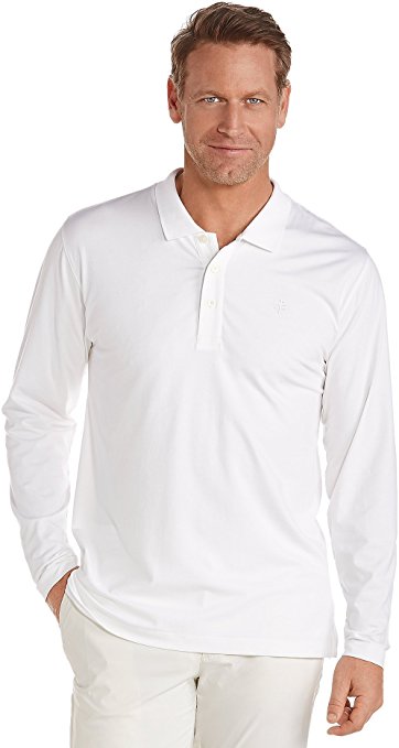 Coolibar UPF 50  Men's Long Sleeve Polo Shirt - Sun Protective