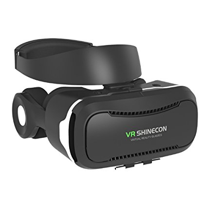 ChiTronic Shinecon 4th Generation Virtual Reality Headset with Stereo Headphone, 360° Viewing Immersive VR Headset, Smart Phone 3D Movies Games Video Glasses