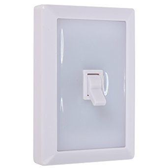 Home-X Switch Plate Night Light. 8 LED Peel Stick Switch Cover Wall Night Light