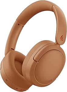 Edifier V80 Hybrid Active Noise Cancelling Headphones, True Wireless Over Ear Bluetooth Headset with 45H Playtime Hi-Res Audio Fast Charging Multipoint Connection for Travel Home Office - Brown