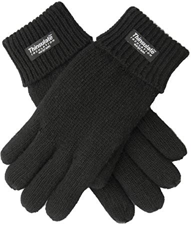 EEM touchscreen gloves for men LASSE-IP with Thinsulate thermal lining 100% wool, black L
