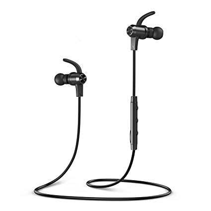 VAVA MOOV 28 Wireless Headphones Sports Earphones in Ear Earbuds with 9 Hours Playtime (IPX6 Splashproof, aptX Stereo, Magnetic Aluminum Design, CVC 6.0 Noise Cancelling Mic) (Certified Refurbished)