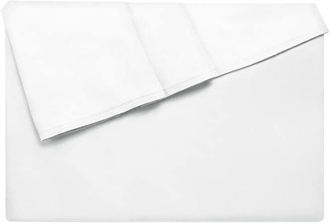 LiveComfort Flat Sheet, King Size Extra Soft Brushed Microfiber Flat Sheet, Machine Washable Wrinkle Free Breathable (White, King)