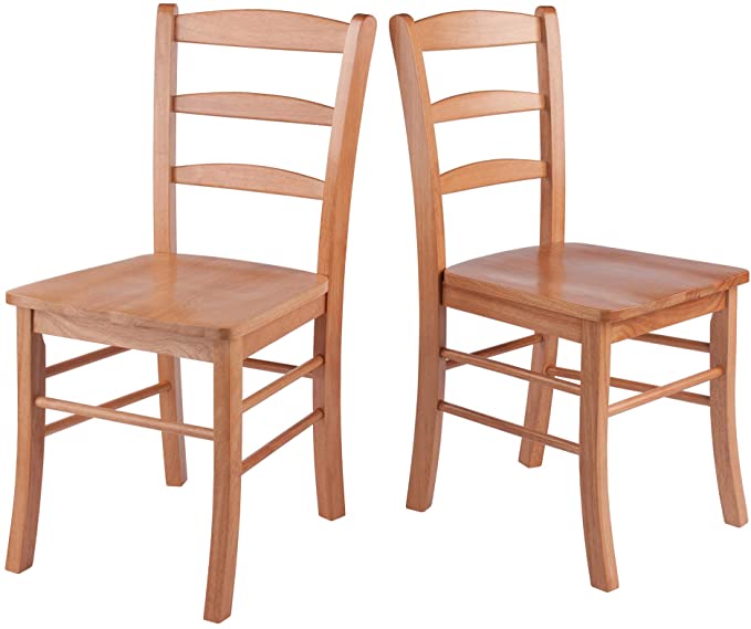 Winsome Wood Ladder Back Chair, Light Oak, Set of 2