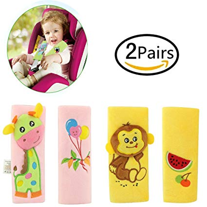 Infant and Baby Car Seat Strap Covers,Stroller Belt Covers,Head Support, Shoulder Pads
