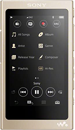 Sony NW-A45 3.1 Inch Touch Display High Resolution Audio Walkman 16 GB, 45 Hours Battery Life - Gold