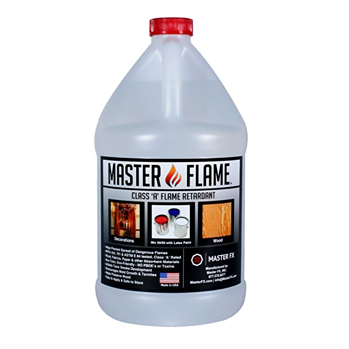 Master Flame - Fire Retardant - Spray on Application or Mix with Paint - 1 Gallon