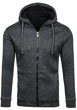 Mrignt Mens Full-zip Hoodie Long Sleeve Pocket Casual Warm and Comfortable Sweatshirt.