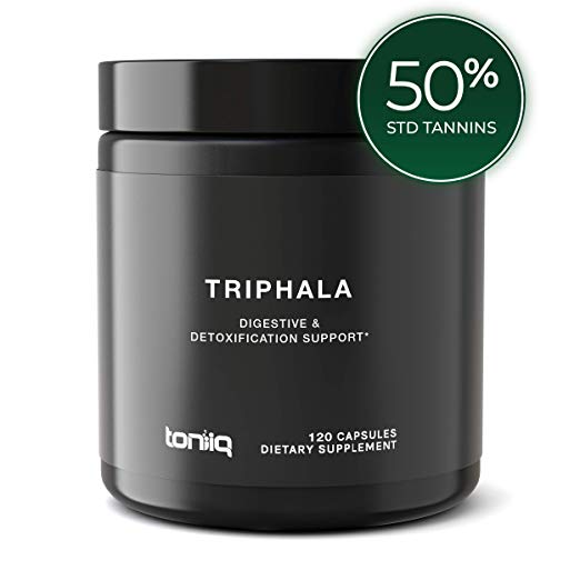 Single Origin Triphala Capsules - Ultra High Strength - 1200mg - 50% Tannins Extract - The Strongest Triphala Supplement Available - Optimal Digestive and Detoxification Support - 120 Veggie Caps