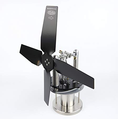 Warpfive Heat Powered Stove Top Fan for Wood Multi-Fuel Coal Steelhead Eco Stirling Engine