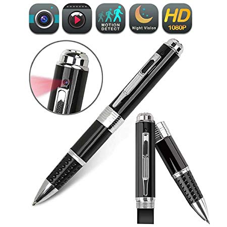 Amomb Spy Pen Hidden Camera, HD 1080P Hidden Camera Pen Portable Multifuntional Writing Pen Mini Camera