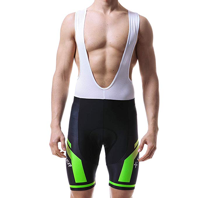 X-TIGER Men’s Cycling Bike Bib Shorts/Pants,5D Pro Gel Padded Compression Bike Tights Breathable Bicycle Pants