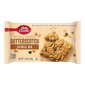 Betty Crocker Oatmeal Bar, Butterscotch, 1.24 Oz, 144 Count