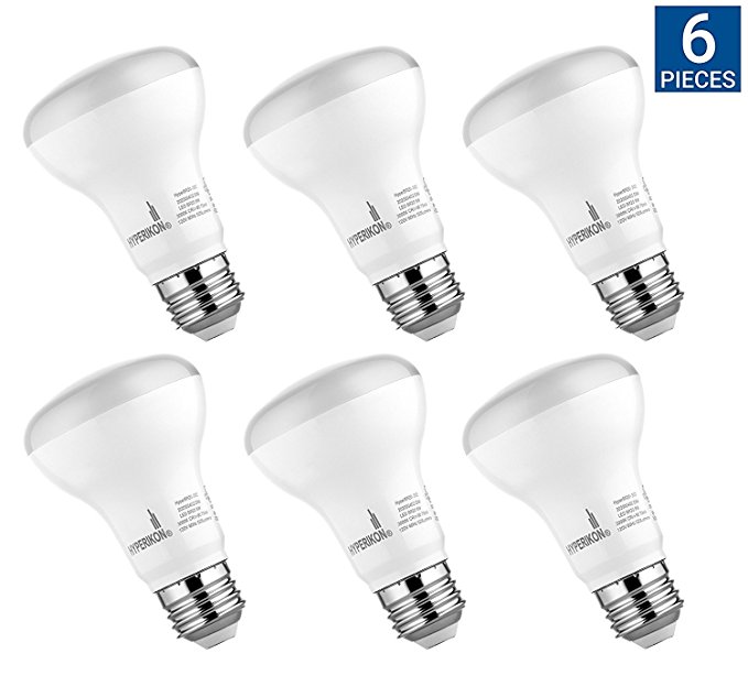 Hyperikon BR20 LED Dimmable Bulb, 8W (50W equivalent), 2700K (Warm White), Flood Light Bulb, CRI 90 , Long-Lasting, Kitchen, Living Room, Bedroom, Outdoor, Ceiling Recessed and Track Lighting (6 Pack)