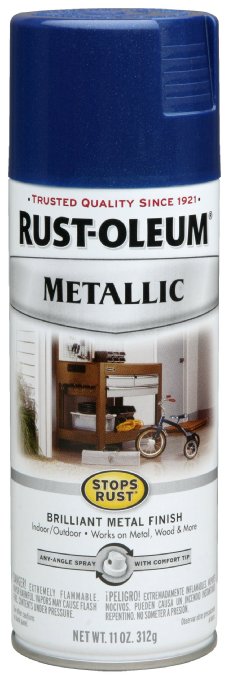 Rust-Oleum 7251830 Metallic Spray, Cobalt Blue, 11-Ounce