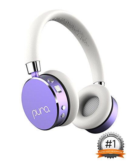 Puro Sound Labs Kids Volume Limiting Bluetooth Wireless Headphones (Purple)