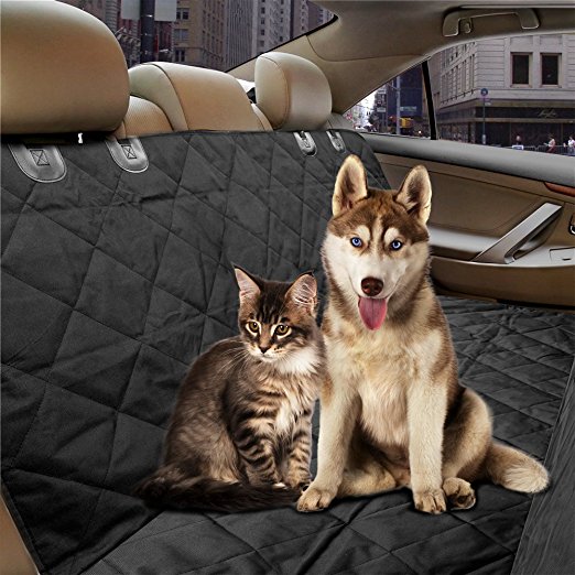 Waterproof Pet Seat Covers - Large Back Seat Cushion with Seat Anchors for Cars, Trucks and SUV - Machine Washable, Non Slip