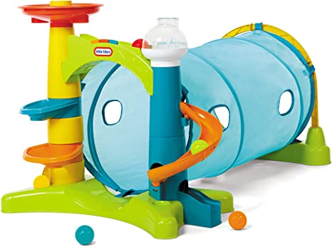 Little Tikes Learn & Play 2-in-1 Activity Tunnel with Ball Drop, Windows, Silly Sounds, and Music for Kids Ages 1 - 3