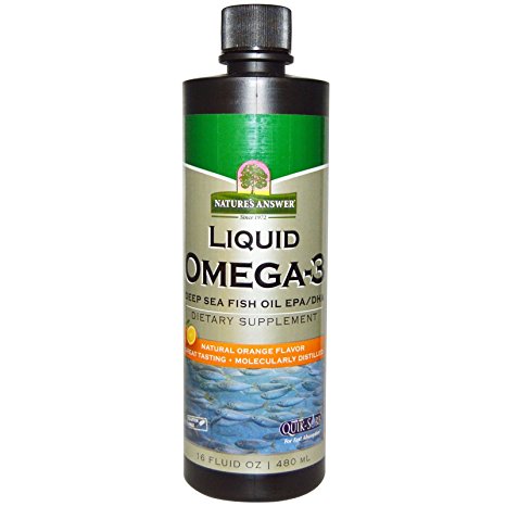 Nature's Answer, Liquid Omega-3, Deep Sea Fish Oil EPA/DHA , Natural Orange Flavor, 16 fl oz (480 ml)
