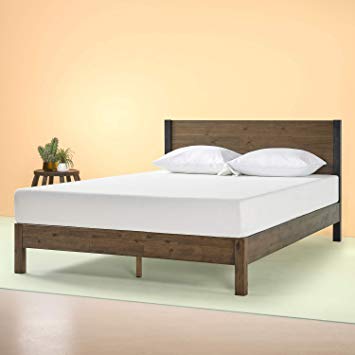 Zinus Cassandra 12 Inch Wood Platform Bed with Headboard, King