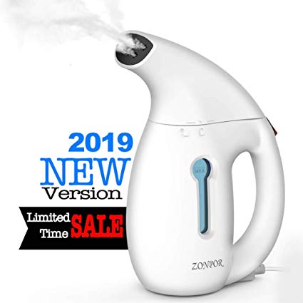 zonpor Steamer for Clothes, Portable Clothes Steamer Travel Size, Fast Heat Up and Powerful Steam, Handheld Mini Garment Clothing Steamer, 100% Safe Fabric Steam Iron