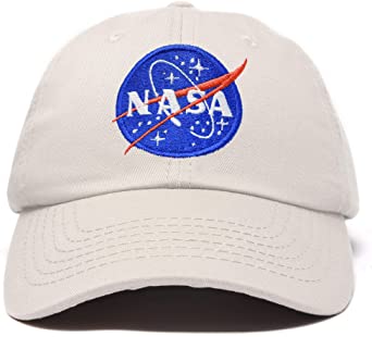 DALIX NASA Hat Baseball Cap Washed Cotton Embroidered Logo Pigment Dyed