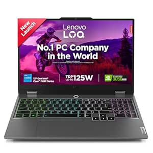 Lenovo LOQ Intel Core i5-13450HX 15.6" (39.6cm) 144Hz 300Nits FHD Gaming Laptop (16GB/512GB SSD/Win 11/NVIDIA RTX 3050 6GB Graphics/100% sRGB/Office 21/3 Month Game Pass/Grey/2.4Kg), 83DV00BHIN