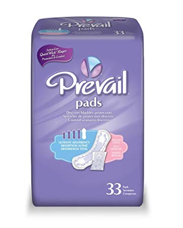 Prevail Bladder Control Pads, ULTIMATE absorbency - 16 inches length, Full case 132 Pads (356-1248)