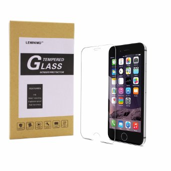 iPhone 6S Screen Protector, leminimo(TM) iPhone 6/6S Screen Protector (4.7") 9H Hardness, [3D Touch Compatible- Tempered Glass] Most Durable [Easy-Install Wings] Rounded Edge [Life Warranty]