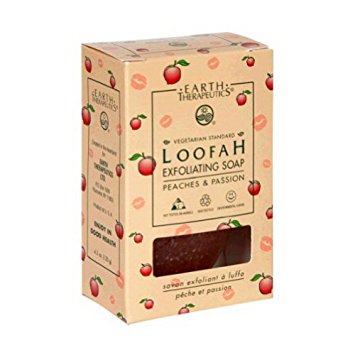 Soap-Loofah Exfoliating, Peach & Passion Earth Therapeutics 4 oz Bar Soap