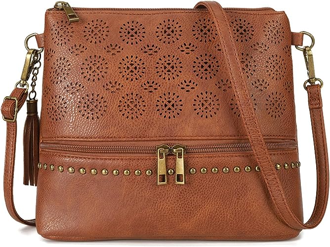 Boho Crossbody Bags for women Leather Purses and Handbags Small Cross Body bags Retro