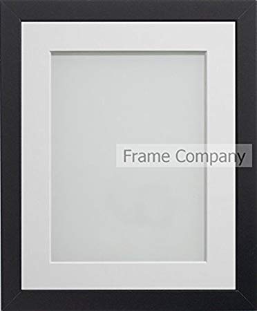 Frame Company Allington Range Picture Photo Frame with White Mount for Image Size A4 - A3, Black