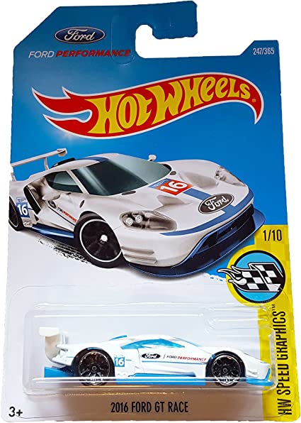 Hot Wheels 2017 HW Speed Graphics Ford Performance 2016 Ford GT Race 247/365, White