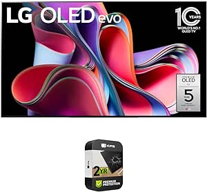 LG OLED65G3PUA OLED evo G3 65 Inch 4K Smart TV (2023 Model) Bundle with 2 YR CPS Enhanced Protection Pack