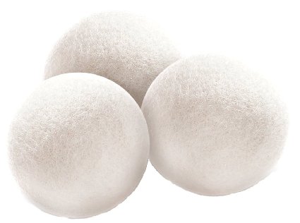 Wool Dryer Balls 3 Pack XL Made of 100% Premium, Organic Wool, Handmade, Non-Toxic, All Natural Eco-Friendly Reusable Fabric Softener