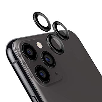 ETESTAR iPhone 11 Pro Max Camera Lens Protector, Metal Lens Cover Glass Ring Film Coverage Dust Proof Anti-Scratch Case Friendly for iPhone 11 6.1'' / 11 Pro 5.8''/ 11 Pro Max 6.5" [Set of 3] - Black