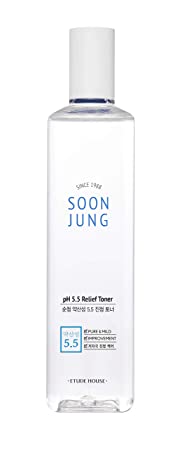 ETUDE HOUSE Soonjung pH5.5 Relief Toner (350ml) | Skin Care Solution | Acne Skin Care Face Wash Toner for Anti Aging Women