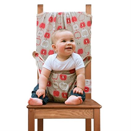 Totseat Chair Harness: The Washable and Squashable, Portable Travel High Chair in Apple