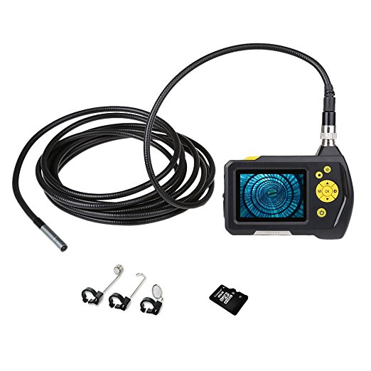 [Rigid Tube]Shekar Waterproof Inspection Camera Handheld Endoscope Borescope Snake Camera with 2.7 inch Color Screen and 9.84ft/3M Cable [TF Card Included]