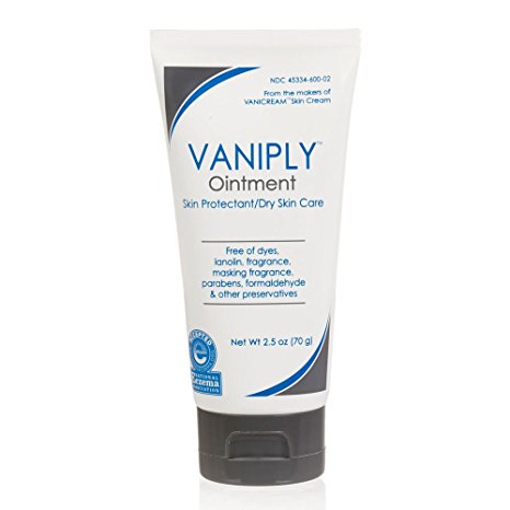 Vaniply Ointment Tube - skin protectant - gently soothes dry, irritated, itchy skin and chaffing - dermatologist tested - preservative free - 2.5 ounce