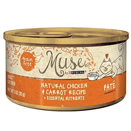 Muse by Purina Natural Grain Free Pate Wet Cat Food Pate - 24-3 oz. Cans