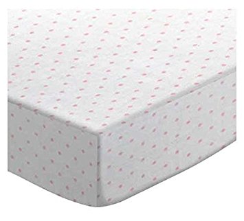 SheetWorld Fitted Pack N Play (Graco) Sheet - Pink Pindot Jersey Knit - Made In USA